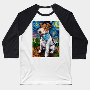 Wire Fox Terrier Night Baseball T-Shirt